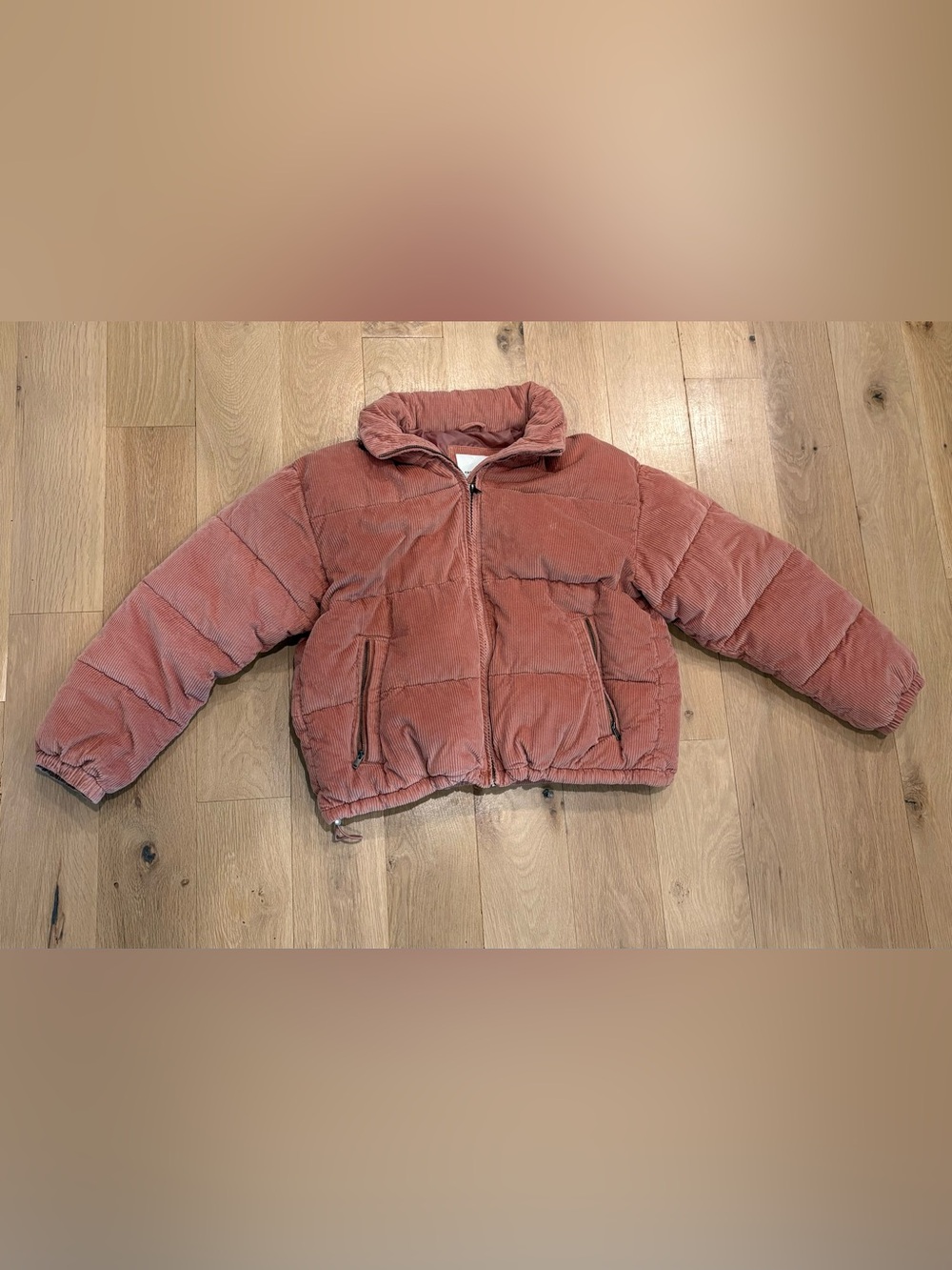 American Eagle Outfitters Women’s Corduroy Puffer Jacket - Pink Size M